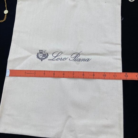 Loro Piana Dust Bag Cream Drawstring Wallet Shoe Storage Cover 16x12 - Picture 11 of 13